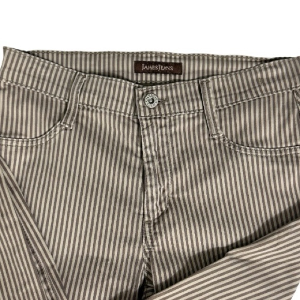 James Jeans Twiggy Stripe Skinny Jeans Café Au Lait – Women’s Size 27